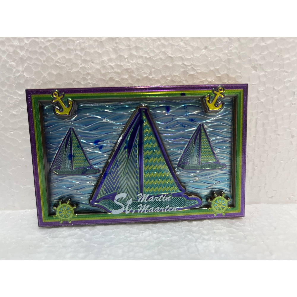 St‎ Martin Sint Maarten 3D Turtle and Sailboat Souvenir Magnets Set - Picture 2 of 4